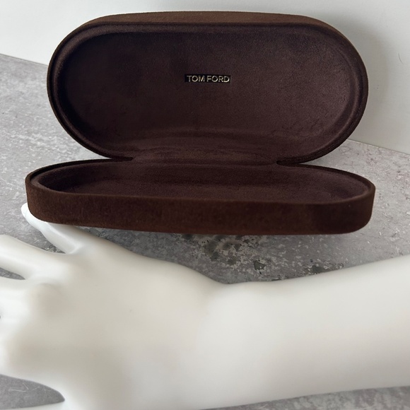 TOM FORD Elegant Eyewear Hard Case, Brown NEW